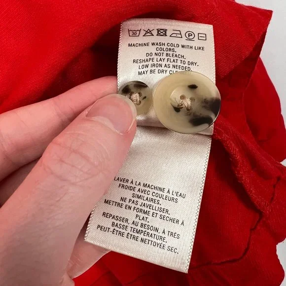 Anthropologie Maeve Linen Delia Tailored Blouse Pleated Button Down Blazer Shirt - Picture 7 of 8